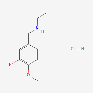 Ethyl[(3-fluoro-4-methoxyphenyl)methyl]aminehydrochloride