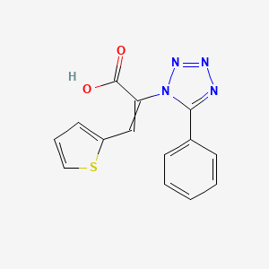 2-(5-Phenyltetrazol-1-yl)-3-thiophen-2-ylprop-2-enoic acid