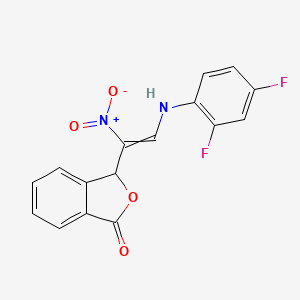 molecular formula C16H10F2N2O4 B1350707 3-[2-(2,4-difluoroanilino)-1-nitroethenyl]-3H-2-benzofuran-1-one 