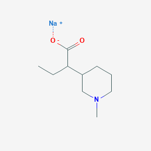 molecular formula C10H18NNaO2 B13507098 Sodium 2-(1-methylpiperidin-3-yl)butanoate 