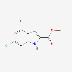 molecular formula C10H7ClFNO2 B13507112 methyl 6-chloro-4-fluoro-1H-indole-2-carboxylate 