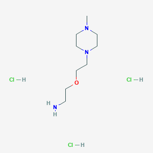 molecular formula C9H24Cl3N3O B13507132 2-[2-(4-Methylpiperazin-1-yl)ethoxy]ethan-1-amine trihydrochloride 