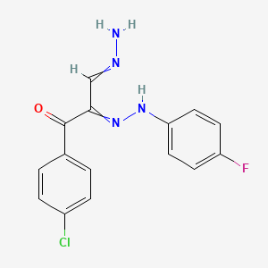 molecular formula C15H12ClFN4O B1350716 3-(4-Chlorophenyl)-2-[2-(4-fluorophenyl)hydrazono]-3-oxopropanal hydrazone 