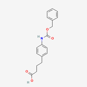 molecular formula C18H19NO4 B13507252 4-[[(Phenylmethoxy)carbonyl]amino]benzenebutanoic acid 