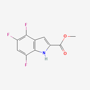 molecular formula C10H6F3NO2 B13507273 methyl 4,5,7-trifluoro-1H-indole-2-carboxylate 