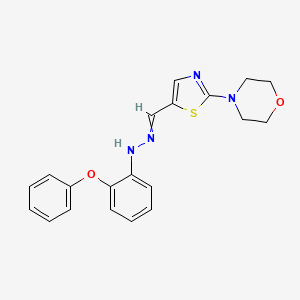 molecular formula C20H20N4O2S B1350737 2-morpholino-1,3-thiazole-5-carbaldehyde N-(2-phenoxyphenyl)hydrazone 