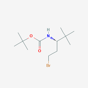 molecular formula C12H24BrNO2 B13507372 tert-butyl N-[(3S)-1-bromo-4,4-dimethylpentan-3-yl]carbamate 