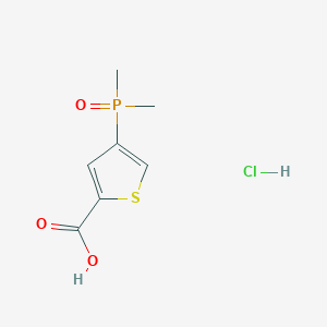 molecular formula C7H10ClO3PS B13507382 4-(Dimethylphosphoryl)thiophene-2-carboxylicacidhydrochloride 