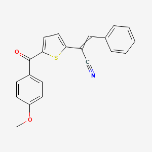 molecular formula C21H15NO2S B1350742 2-[5-(4-Methoxybenzoyl)-2-thienyl]-3-phenylacrylonitrile 