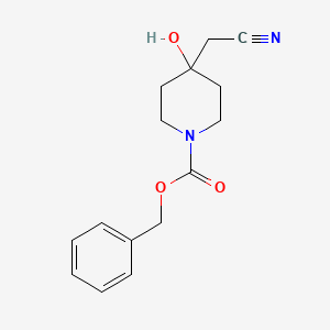 molecular formula C15H18N2O3 B13507508 Benzyl 4-(cyanomethyl)-4-hydroxypiperidine-1-carboxylate 