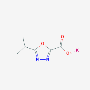 molecular formula C6H7KN2O3 B13507525 Potassium 5-(propan-2-yl)-1,3,4-oxadiazole-2-carboxylate 