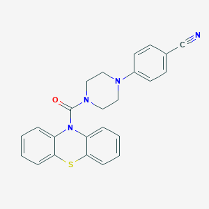 molecular formula C24H20N4OS B13507559 4-[4-(10H-phenothiazine-10-carbonyl)piperazin-1-yl]benzonitrile 