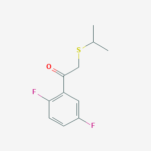 molecular formula C11H12F2OS B13507601 1-(2,5-Difluorophenyl)-2-(isopropylthio)ethan-1-one 