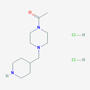 1-{4-[(Piperidin-4-yl)methyl]piperazin-1-yl}ethan-1-one dihydrochloride