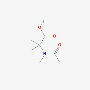 molecular formula C7H11NO3 B13507634 1-[Acetyl(methyl)amino]cyclopropane-1-carboxylic acid 