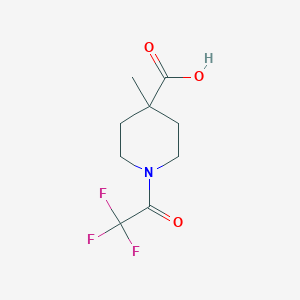 molecular formula C9H12F3NO3 B13507657 4-Methyl-1-(trifluoroacetyl)piperidine-4-carboxylic acid 