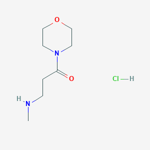 molecular formula C8H17ClN2O2 B13507678 3-(Methylamino)-1-(morpholin-4-yl)propan-1-one hydrochloride 