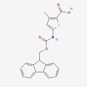 molecular formula C21H17NO4S B13507692 5-((((9h-Fluoren-9-yl)methoxy)carbonyl)amino)-3-methylthiophene-2-carboxylic acid 