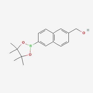 molecular formula C17H21BO3 B13507730 [6-(Tetramethyl-1,3,2-dioxaborolan-2-yl)naphthalen-2-yl]methanol 