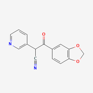 molecular formula C15H10N2O3 B13507757 3-(1,3-Dioxaindan-5-yl)-3-oxo-2-(pyridin-3-yl)propanenitrile 