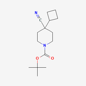 molecular formula C15H24N2O2 B13507775 Tert-butyl 4-cyano-4-cyclobutylpiperidine-1-carboxylate 