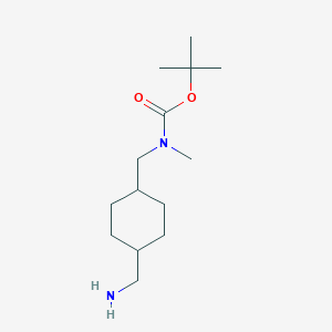 molecular formula C14H28N2O2 B13507777 rac-tert-butyl N-methyl-N-{[(1r,4r)-4-(aminomethyl)cyclohexyl]methyl}carbamate 