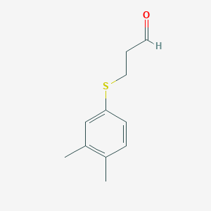 molecular formula C11H14OS B13507779 3-((3,4-Dimethylphenyl)thio)propanal 