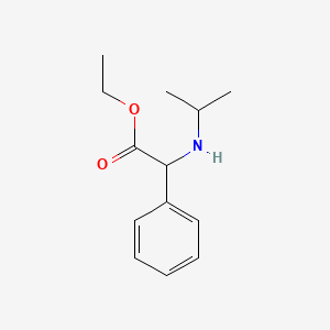 molecular formula C13H19NO2 B13507787 Ethyl 2-(isopropylamino)-2-phenylacetate 