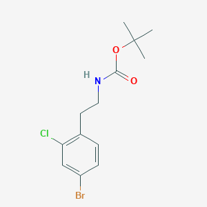 molecular formula C13H17BrClNO2 B13507791 Tert-butyl 4-bromo-2-chlorophenethylcarbamate 