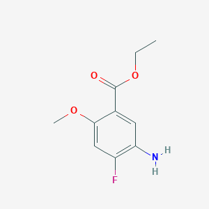 molecular formula C10H12FNO3 B13507812 Ethyl 5-amino-4-fluoro-2-methoxybenzoate 