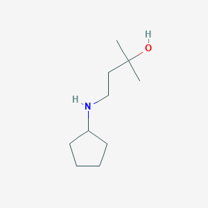 molecular formula C10H21NO B13507839 4-(Cyclopentylamino)-2-methylbutan-2-ol 