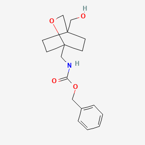 molecular formula C17H23NO4 B13507865 benzyl N-[[4-(hydroxymethyl)-2-oxabicyclo[2.2.2]octan-1-yl]methyl]carbamate 