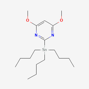 molecular formula C18H34N2O2Sn B13507879 4,6-Dimethoxy-2-(tributylstannyl)pyrimidine 