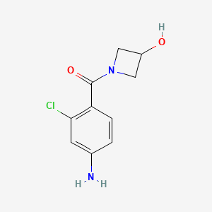 molecular formula C10H11ClN2O2 B13507891 1-(4-Amino-2-chlorobenzoyl)azetidin-3-ol 