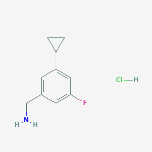 molecular formula C10H13ClFN B13507895 1-(3-Cyclopropyl-5-fluorophenyl)methanamine hydrochloride 