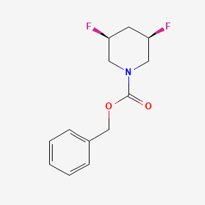 molecular formula C13H15F2NO2 B13507912 benzyl (3R,5S)-3,5-difluoropiperidine-1-carboxylate 