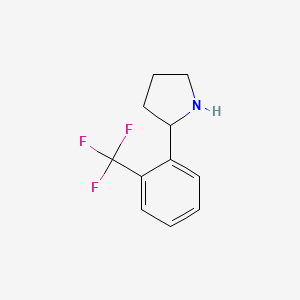 molecular formula C11H12F3N B1350793 2-[2-(Trifluoromethyl)phenyl]pyrrolidine CAS No. 524674-04-2