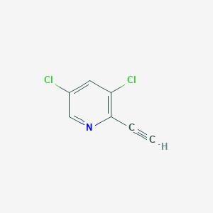 molecular formula C7H3Cl2N B13507965 3,5-Dichloro-2-ethynylpyridine 