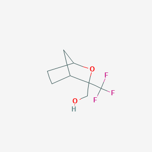 molecular formula C8H11F3O2 B13507971 [3-(Trifluoromethyl)-2-oxabicyclo[2.2.1]heptan-3-yl]methanol 