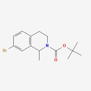 molecular formula C15H20BrNO2 B13507979 tert-butyl 7-bromo-1-methyl-3,4-dihydroisoquinoline-2(1H)-carboxylate 