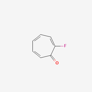 molecular formula C7H5FO B13507983 2-Fluorocyclohepta-2,4,6-trien-1-one 