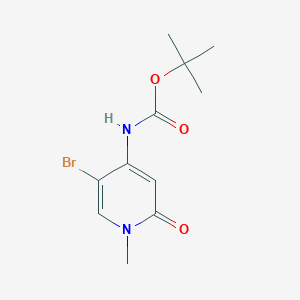 molecular formula C11H15BrN2O3 B13507985 tert-Butyl (5-bromo-1-methyl-2-oxo-1,2-dihydropyridin-4-yl)carbamate 