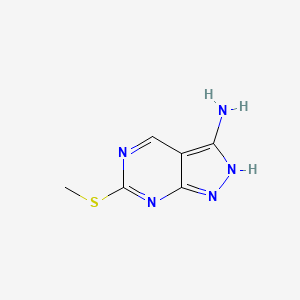 molecular formula C6H7N5S B13508058 6-(Methylthio)-1H-pyrazolo[3,4-d]pyrimidin-3-amine 