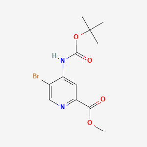 molecular formula C12H15BrN2O4 B13508120 Methyl 5-bromo-4-{[(tert-butoxy)carbonyl]amino}pyridine-2-carboxylate 