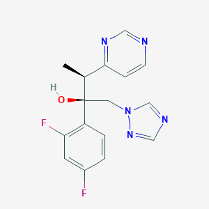 molecular formula C₁₆H₁₅F₂N₅O B135084 5-脱氟伏立康唑，(+/-) CAS No. 182369-73-9