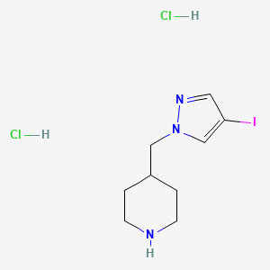 4-[(4-iodo-1H-pyrazol-1-yl)methyl]piperidine dihydrochloride