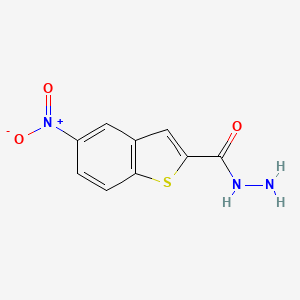 molecular formula C9H7N3O3S B1350855 5-Nitro-benzo[b]thiophene-2-carboxylic acid hydrazide CAS No. 591761-80-7