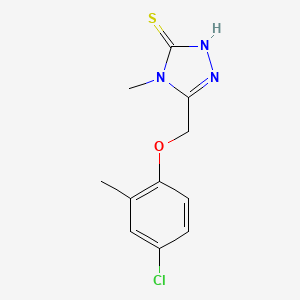 molecular formula C11H12ClN3OS B1350870 5-[(4-氯-2-甲基苯氧基)甲基]-4-甲基-4H-1,2,4-三唑-3-硫醇 CAS No. 588673-47-6
