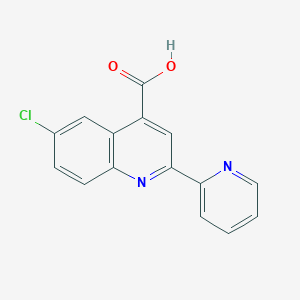 molecular formula C15H9ClN2O2 B1350882 6-氯-2-(吡啶-2-基)喹啉-4-羧酸 CAS No. 667412-62-6