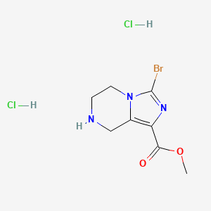 methyl 3-bromo-5H,6H,7H,8H-imidazo[1,5-a]pyrazine-1-carboxylate dihydrochloride